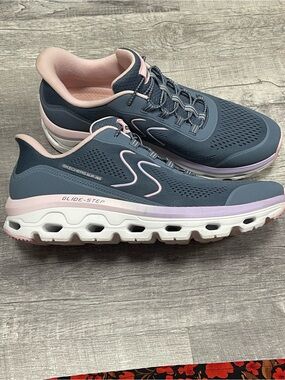 skechers slip on womens Size 11 SLATE  PINK Style 180272  Memory Foam Glide S